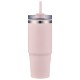 Monza Stainless Steel & Polypropylene Tumbler w/ Straw, 30oz.