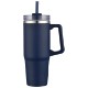 Milo Vacuum Insulated Stainless Steel Mug w/ Straw, 30oz.