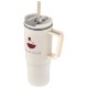 Sofia Double-Wall Polypropylene Mug w/ Straw, 30oz.