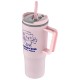 Sofia Double-Wall Polypropylene Mug w/ Straw, 30oz.