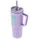 Sofia Double-Wall Polypropylene Mug w/ Straw, 30oz.
