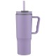 Sofia Double-Wall Polypropylene Mug w/ Straw, 30oz.