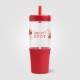 Polar Recycled Plastic Dual Tone Straw Tumbler, 40 oz.