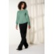 MERCER+METTLE™ Stretch Poly/Spandex Jersey Long Sleeve Blouson Ladies' Top