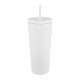 Brooklyn Recycled Stainless Steel Tumbler w/ Straw, 24oz.