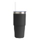 Brea Recycled Stainless Steel Tumbler w/ Straw, 14oz.