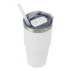 Brea Recycled Stainless Steel Tumbler w/ Straw, 14oz.