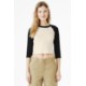 Bella + Canvas® Micro Rib 3/4 Raglan Cotton/Poly Ladies' Baby Tee