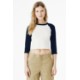 Bella + Canvas® Micro Rib 3/4 Raglan Cotton/Poly Ladies' Baby Tee
