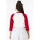 Bella + Canvas® Micro Rib 3/4 Raglan Cotton/Poly Ladies' Baby Tee