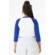 Bella + Canvas® Micro Rib 3/4 Raglan Cotton/Poly Ladies' Baby Tee