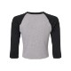 Bella + Canvas® Micro Rib 3/4 Raglan Cotton/Poly Ladies' Baby Tee