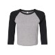 Bella + Canvas® Micro Rib 3/4 Raglan Cotton/Poly Ladies' Baby Tee