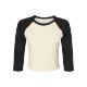 Bella + Canvas® Micro Rib 3/4 Raglan Cotton/Poly Ladies' Baby Tee
