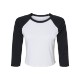 Bella + Canvas® Micro Rib 3/4 Raglan Cotton/Poly Ladies' Baby Tee