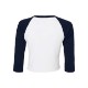 Bella + Canvas® Micro Rib 3/4 Raglan Cotton/Poly Ladies' Baby Tee
