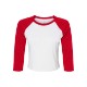 Bella + Canvas® Micro Rib 3/4 Raglan Cotton/Poly Ladies' Baby Tee