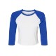 Bella + Canvas® Micro Rib 3/4 Raglan Cotton/Poly Ladies' Baby Tee