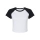 Bella + Canvas® Micro Rib Raglan Cotton/Poly Ladies' Baby Tee