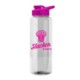 Guzzler Transparent Bottle with Drink thru Lid, 32 oz.
