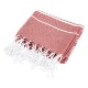 Recycled Cotton Beach Blanket w/ Tassle Fringe, 40" x 73"