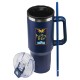 Ohana Stainless Steel & Polypropylene Mug w/ Color-Matching Handle, 40oz.