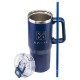 Maestro Vacuum Insulated Stainless Steel Mug w/ Straw, 30oz.