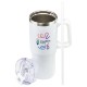 Maestro Vacuum Insulated Stainless Steel Mug w/ Straw, 30oz.
