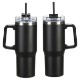 Maestro Vacuum Insulated Stainless Steel Mug w/ Straw, 30oz.