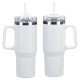 Maestro Vacuum Insulated Stainless Steel Mug w/ Straw, 30oz.