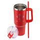 Maverick Vacuum Insulated Stainless Steel Mug w/ Straw, 40oz.