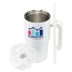 Malibu Vacuum Insulated Stainless Steel Mug w/ Straw, 20oz.