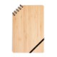 Corner Spiral A5 Bound Journal Book with Bamboo Cover, 6" x 8"