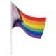 B.Free Rainbow Pride Handheld Flag