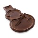 Reversible Snowman Sectioned Serving Tray w/ Knife