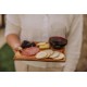 Rectangle Acacia Wood Wine Appetizer Plates, Set of Four