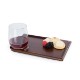 Rectangle Parawood Wine Appetizer Plates, Set of Four