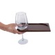 Rectangle Parawood Wine Appetizer Plates, Set of Four