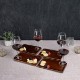 Rectangle Parawood Wine Appetizer Plates, Set of Four