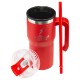 Outback Stainless Steel & Polypropylene Mug w/ Lid & Straw, 20oz.