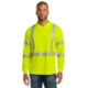 CornerStone® ANSI 107 Class 3 Polyester Birdseye Mesh Long Sleeve Segmented Tape Hooded Men's Tee