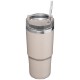 Rime Recycled Stainless Steel Double Wall Leakproof Straw Tumbler, 25 oz.