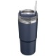 Rime Recycled Stainless Steel Double Wall Leakproof Straw Tumbler, 25 oz.