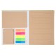 Theo Recycled PU Notebook w/ Kraft Paper & Sticky Notes