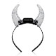Light Up Crystal Devil Horns