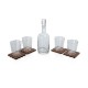 Ambassador Whiskey Box w/ Decanter & 4 Lowball Glasses