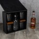 Ambassador Whiskey Box w/ Decanter & 4 Lowball Glasses