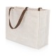 Market Waxed Canvas Tote w/ Leatherette Handles