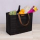 Market Waxed Canvas Tote w/ Leatherette Handles