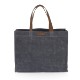 Market Waxed Canvas Tote w/ Leatherette Handles